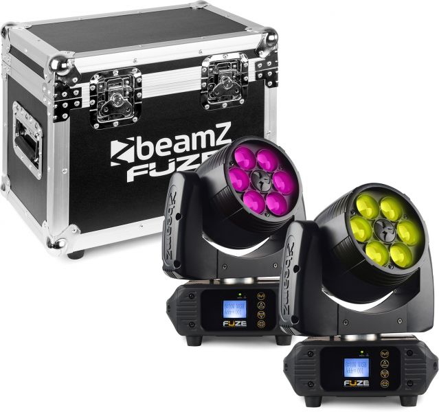 beamZ Fuze610Z Wash 6x 10W LED Moving Head Zoom Set 2 Stück im Flightcase