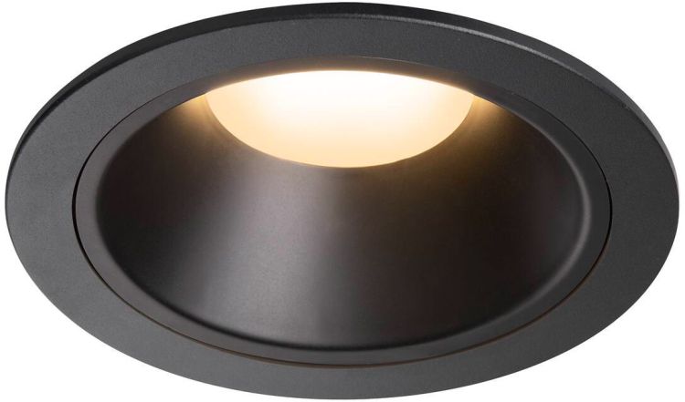 SLV NUMINOS® XL, Deckeneinbauleuchte, 3000 K, 20°, IP20, rund, schwarz