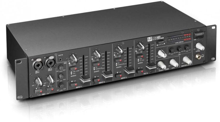 LD Systems ZONE 423 19" 2-Zonen Mixer 2HE