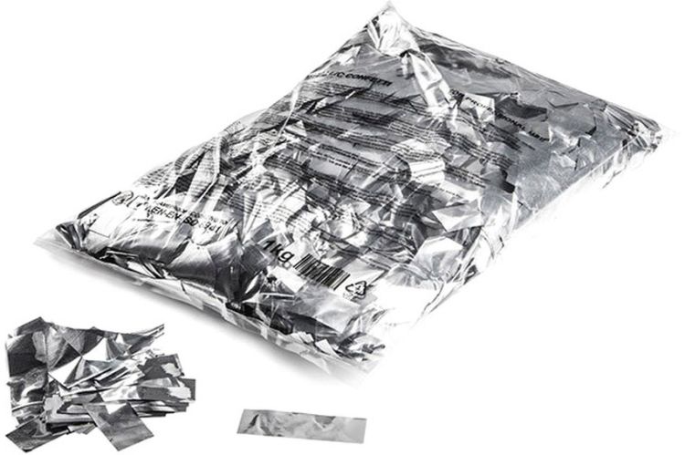 Magic FX Metallic Konfetti Rechteckig 55x17mm - Silber 1kg