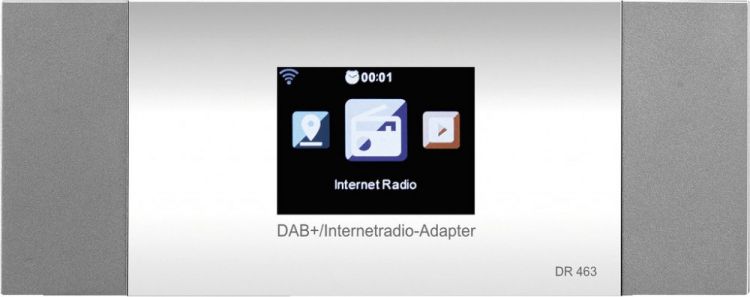 MONACOR DR-463 WLAN-Internetradio-Adapter mit DLNA, DAB+, UKW und Bluetoot