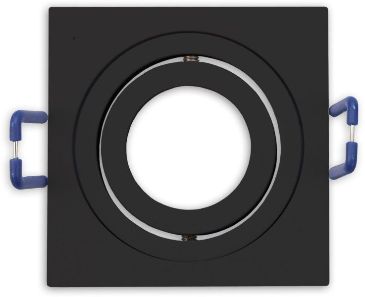 ISOLED Einbaurahmen für MR11/GU10 Mini Spots, schwenkbar, eckig, schwarz