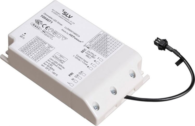 SLV Alimentation LED, intérieur, blanc, 1050mA, 4,2-50W, variable Dali