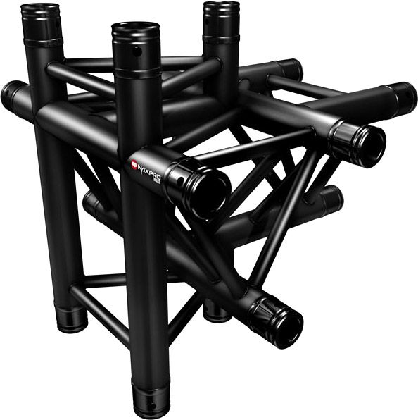 Naxpro-Truss FD 33 C51 90° 5 Weg Winkel
RAL9005 - Schwarz - Seidenmatt