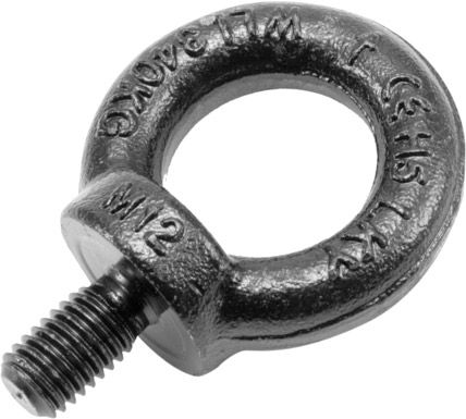 SAFETEX Ringschraube M12/20mm, schwarz galvanisiert DIN 580