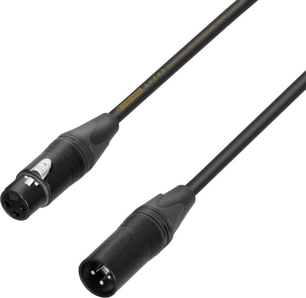Adam Hall Cables 5 STAR DMF 0100 - DMX Kabel Neutrik® 3-Pol XLR Female x 3-Pol XLR Male | 1 m