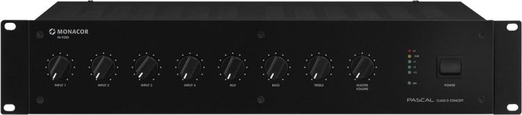 MONACOR PA-928D ELA-Mono-Class-D-Mischverstärker, 280 W -B-Stock-