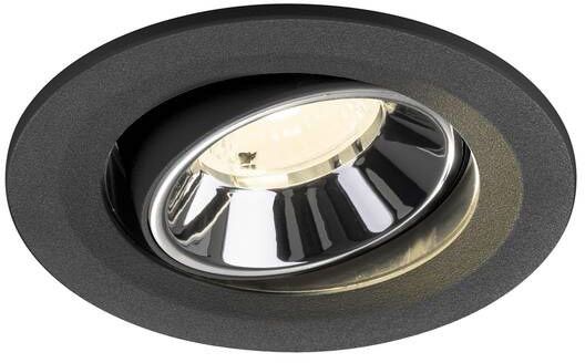 SLV NUMINOS® MOVE S, Deckeneinbauleuchte schwarz/chrom 4000 K 40°