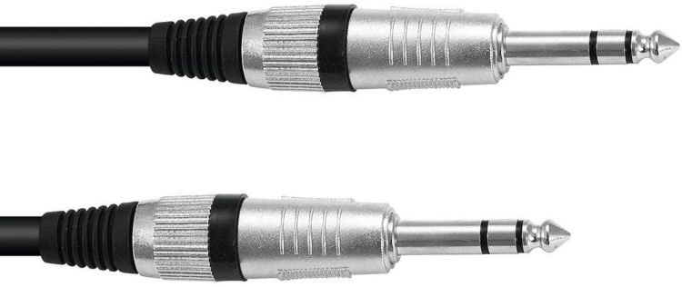 OMNITRONIC Klinkenkabel 6,3 stereo 3m sw ROAD