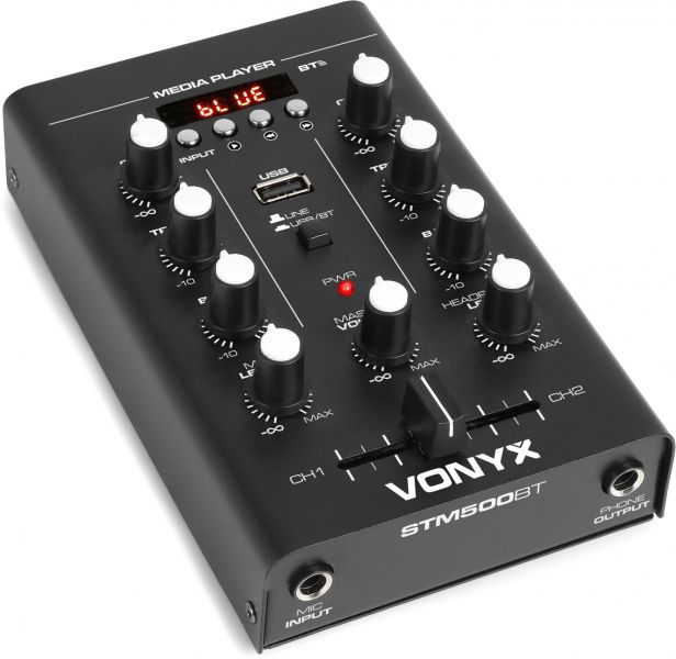Vonyx STM500BT 2-Kanal-Mischpult USB/MP3/BT
