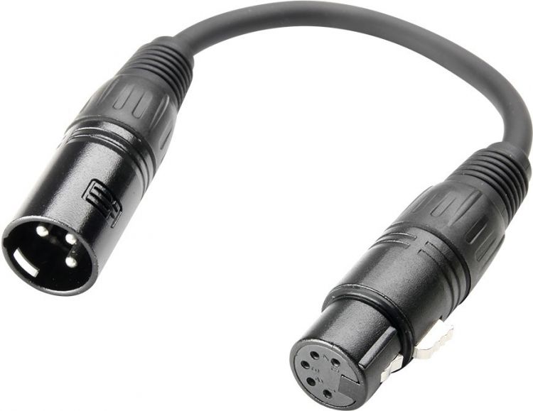 Adam Hall Cables K3 DHM 0020 DMX Adapter XLR female 5 Pol auf XLR male 3 P