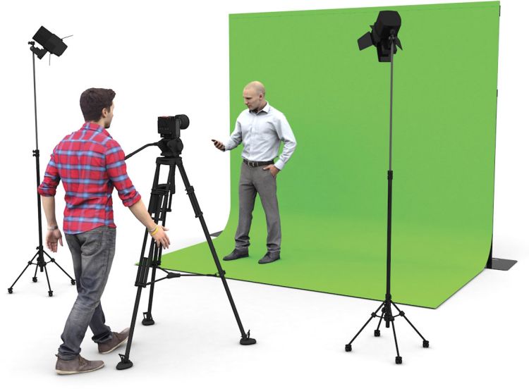 Wentex P&D Chromakey Curtain 400(h) x 590(w) Pipe & Drape Green Screen