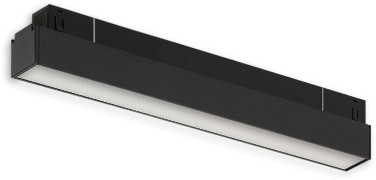 ISOLED Track48 Linearleuchte 30cm schwarz, 10W, 120°, 48V, 3000K, CRI90, prismatisch, Line