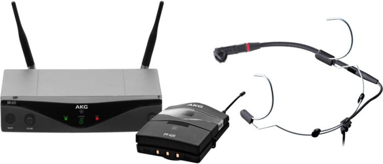 AKG WMS420 Headworn Set, BA Drahtlos System für Gesang und Sprache