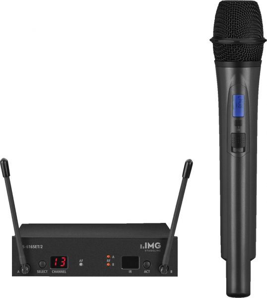 IMG STAGELINE TXS-616SET/2 Multi-Frequenz-Mikrofonsystem, 672,000-691,750 MHz