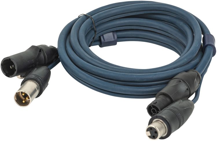 DAP-Audio FP-15 Hybrid Cable - powerCON TRUE1 & 3-pin XLR IP - DMX / Power DMX & Strom - 15 m