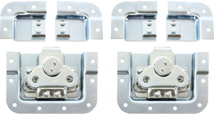 Adam Hall Hardware SPLIT-LID 2er Set Butterfly Verschluss kurz gekröpft 14
