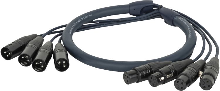 DAP-Audio DMX Snake 4-way 3-pin XLR 4-Universum Multikabel - 50 m