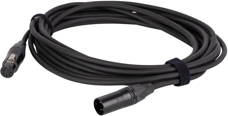DAP-Audio FLN85 Quad DMX & AES/EBU-Kabel Neutrik NC5-BAG Serie 3 m – versilbert