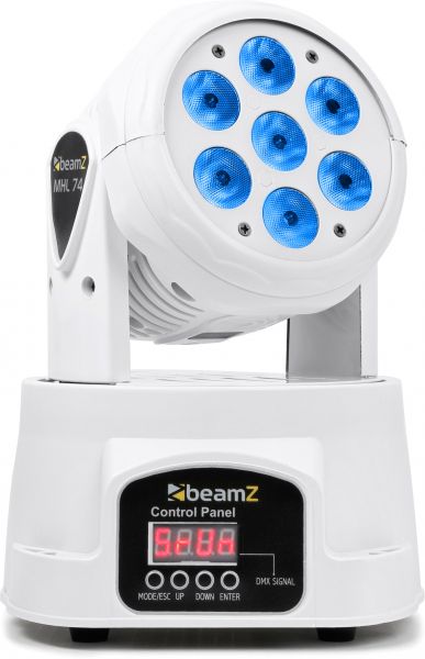 beamZ MHL74 Mini Moving Head 7x 10W LED Weiß