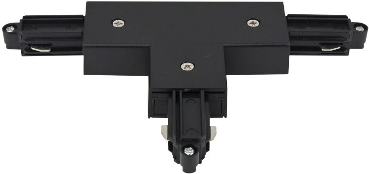 Right T-Connector, with power entry  Black (RAL9004)
