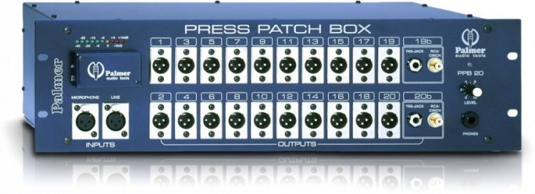 Palmer Pro PRESS PATCH BOX 20 STEREO Pressesplitter 10 Kanal stereo / 20 K