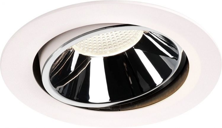 SLV NUMINOS, encastré de plafond intérieur, 40°, blanc/chrome, LED, 4000K, orientable