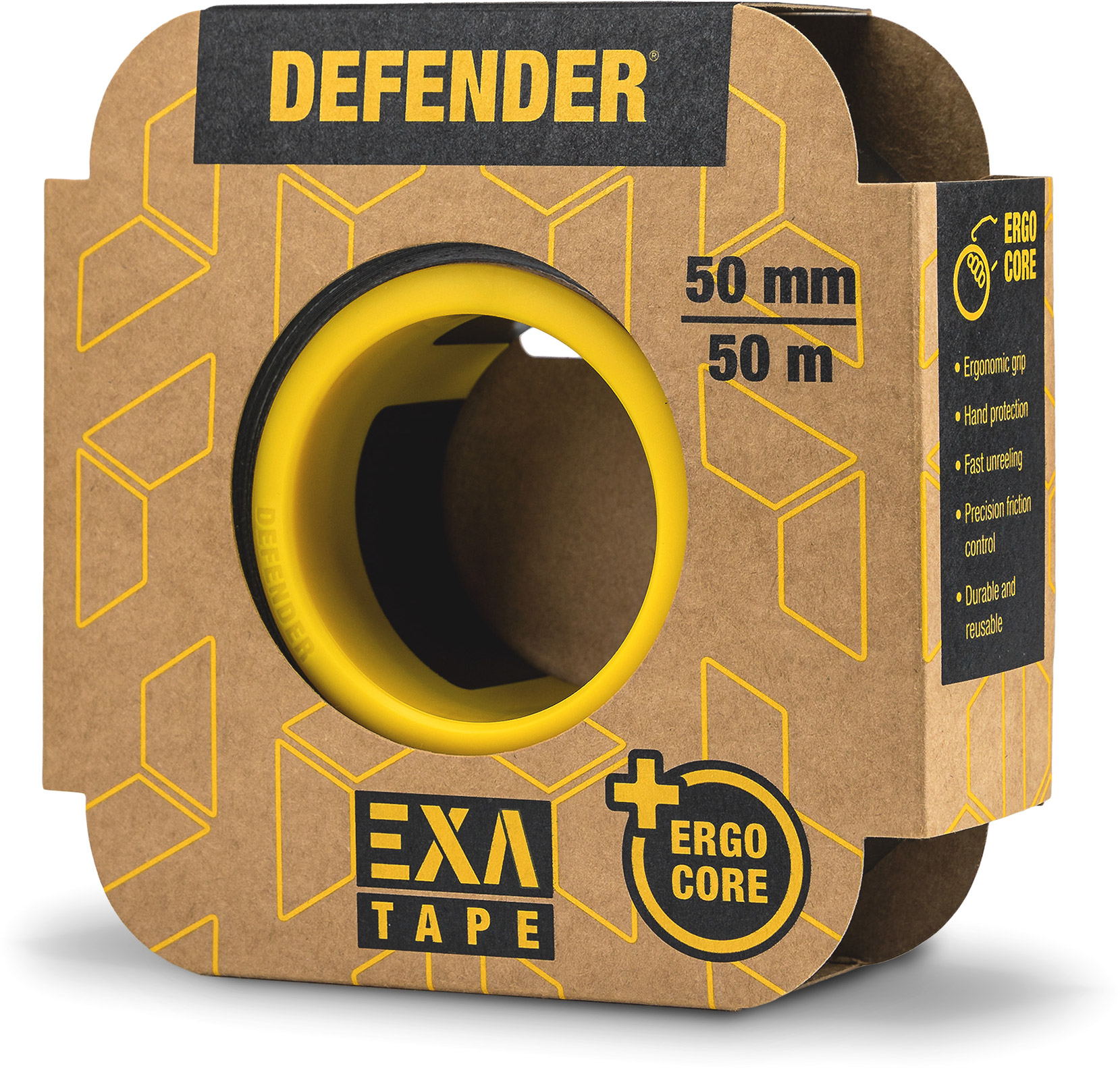 Defender T EXA B 50 - EXA-TAPE® mit ERGO-Core, Schwarz Glänzend