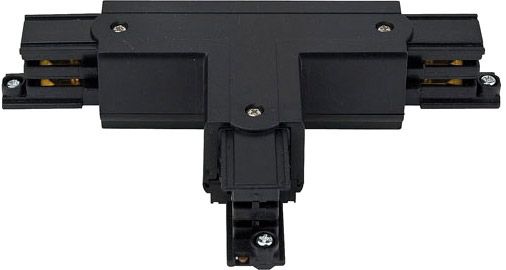Right T-Connector, with power entry  Black (RAL9004)