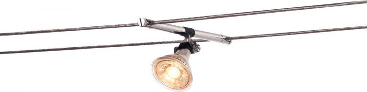 SLV COSMIC Lampenhalter f. TENSEO Niedervolt-Seilsystem, QR-C51, chrom