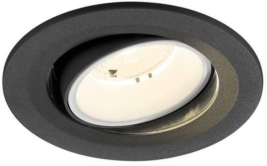 SLV NUMINOS® MOVE S, Deckeneinbauleuchte, 4000 K, 40°, IP20, rund, schwarz / weiß