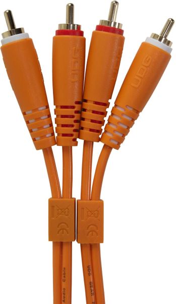UDG Ultimate Audio Kabelset RCA - RCA Gerade Orange / 1,5 m