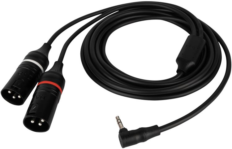 DAP-Audio FL118 – Stereo-Stecker (rechtwinklig) auf 2 XLR/M 3P, 3 m, 300 cm