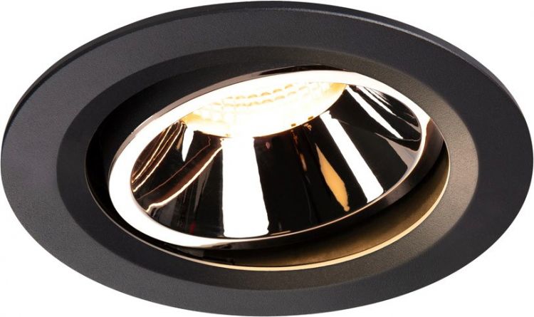 SLV NUMINOS® MOVE DL L, Indoor, luminaria empotrada de techo led negro/cromo 3000 K 40 °