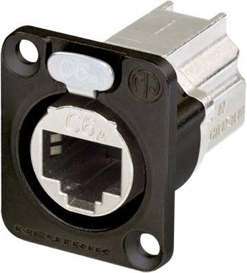 Neutrik NE 8 FDXP 6 B Einbaubuchse D-Form CAT6, schwarz
