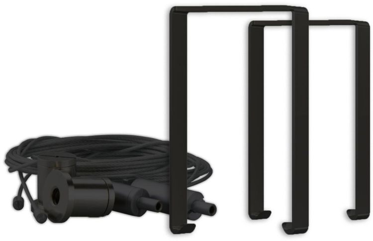 ISOLED Montagebügel Z65 für Leuchtenprofil HALON mit Seilabhängung, 2 STK, schwarz