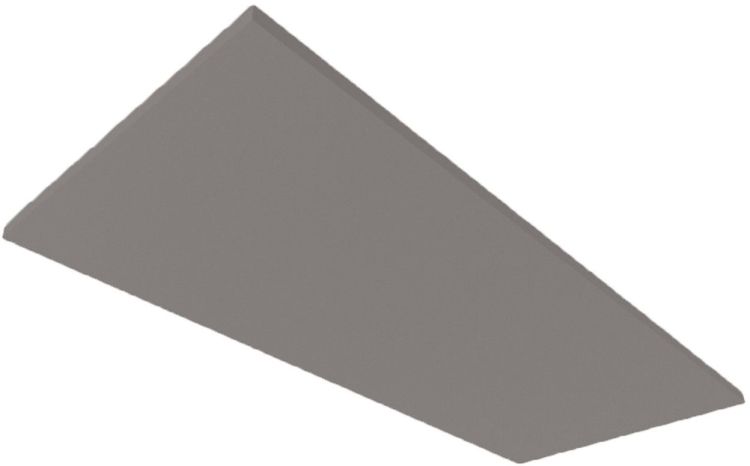 ISOLED Akustikabsorber H25 für Leuchtenrahmen mit Innenformat 592x1500mm, grau