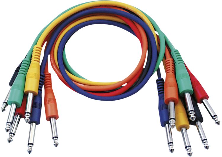 DAP FL11 - 6 farbige unbal. Klinken-Patchkabel 30 cm