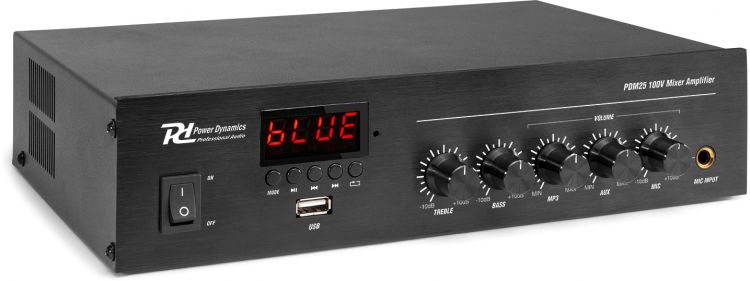 Power Dynamics PDM25 100V Mixer-Verstärker mit BT und Mediaplayer 25W