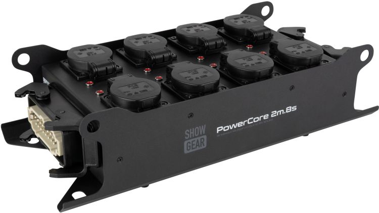 SHOWGEAR PowerCore 2 m, 8 s, Breakout-Kabel, Multipin H16 Ein-/Ausgang auf 8x Schuko