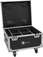 ROADINGER Flightcase 4x AKKU IP PAR 7 QCL WDMX with charging function