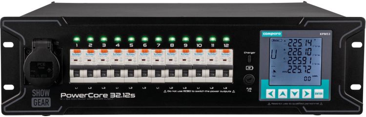 SHOWGEAR PowerCore 32.12s 1 + 6x Schuko + 2x Socapex Stromverteiler