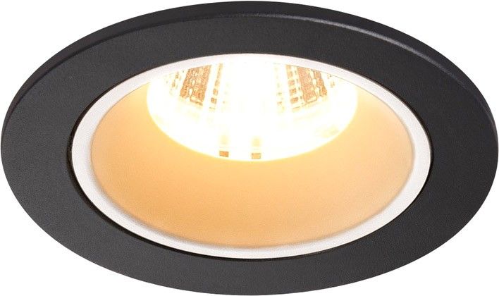 SLV NUMINOS® DL S, Indoor, luminaria empotrada de techo led negro/blanco 3000 K 20° con resortes