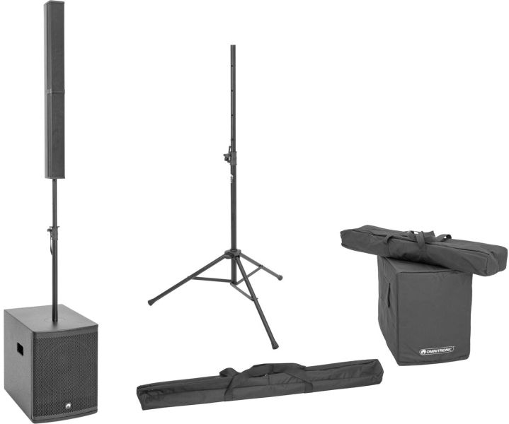 OMNITRONIC Set ROD-1283 Aktives Säulensystem + Boxenhochständer + Cover Set -B-Stock-