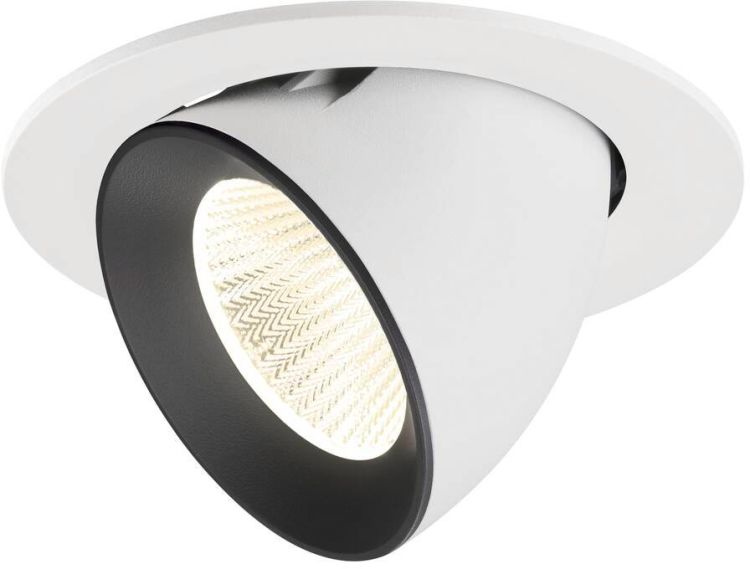 SLV NUMINOS® GIMBLE L, Deckeneinbauleuchte weiß/schwarz 4000 K 40°