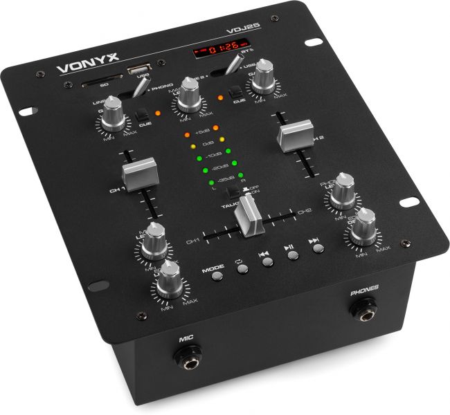 Vonyx VDJ25 2CH Mischpult mit Verstärker