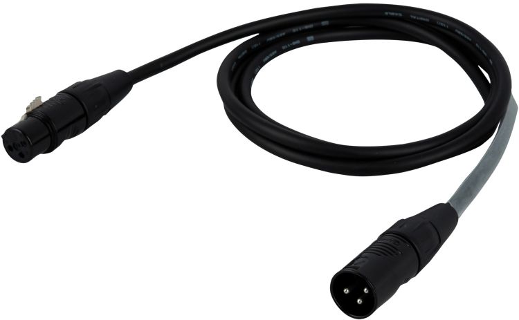 DAP-Audio FLR09 - DMX/AES-EBU XLR/M 3P auf XLR/F 3P 1,5 m - Versilbert