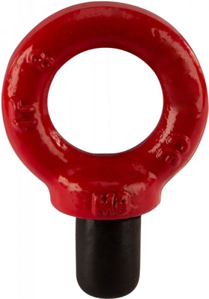 Riggatec Tornillo de anillo altamente resistente M8, rojo 0,8 t