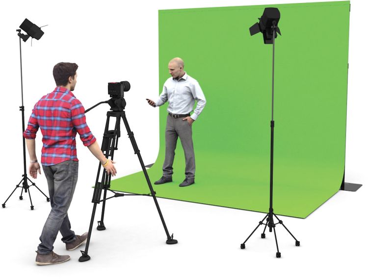Wentex P&D Chromakey Curtain 400(h) x 290(w) Pipe & Drape Green Screen