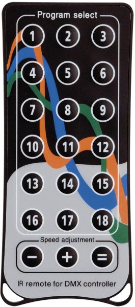 Quick DMX IR Remote Optional remote for 512 plus